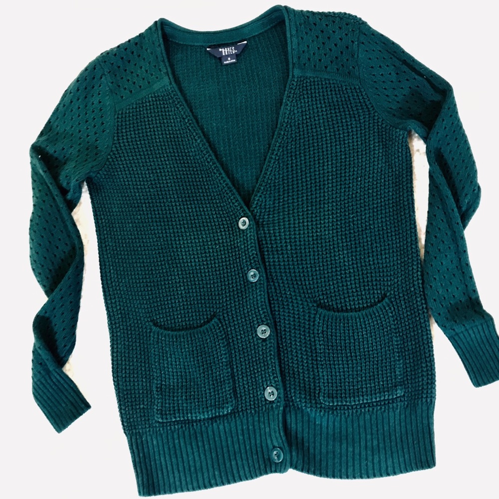 Hayes Pine Green Button Down Cardigan Small